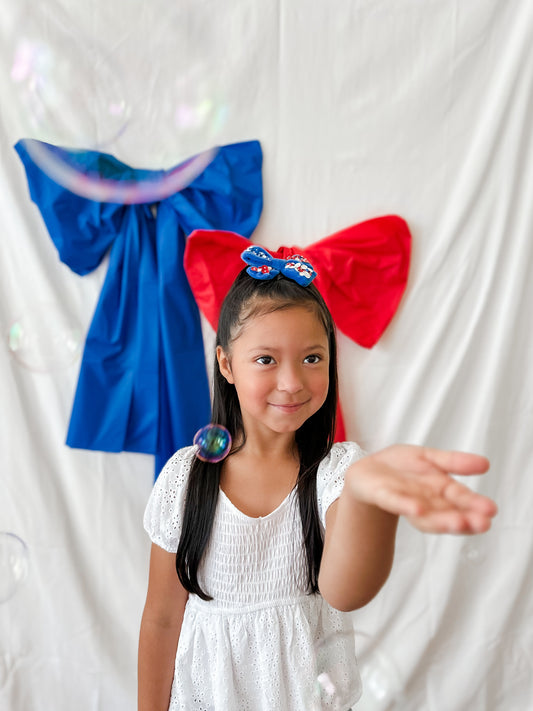 USA Flag Sequin Bow