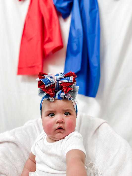 Stars, Stripes, & Sass Messy Headwrap