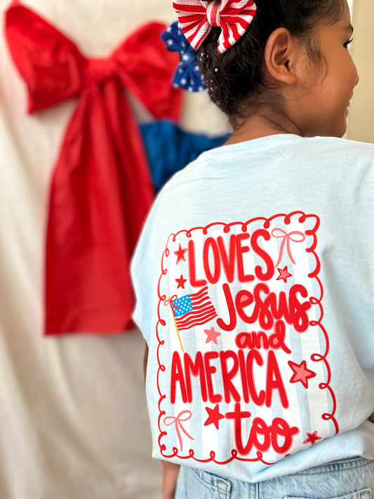 Loves Jesus & America too Tshirt