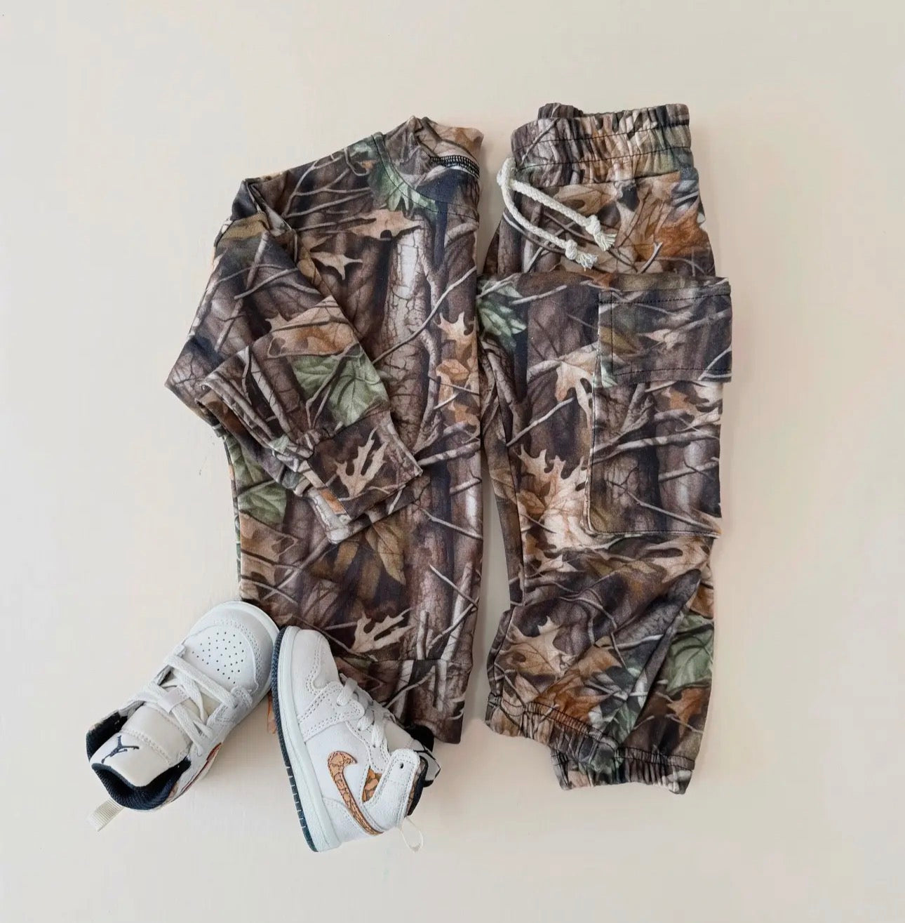 Cargo Jogger Set - Brown Camo
