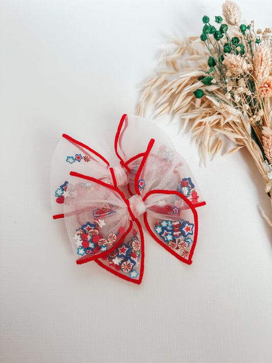 Star Spangle Banner- Fourth of July Hair Bow