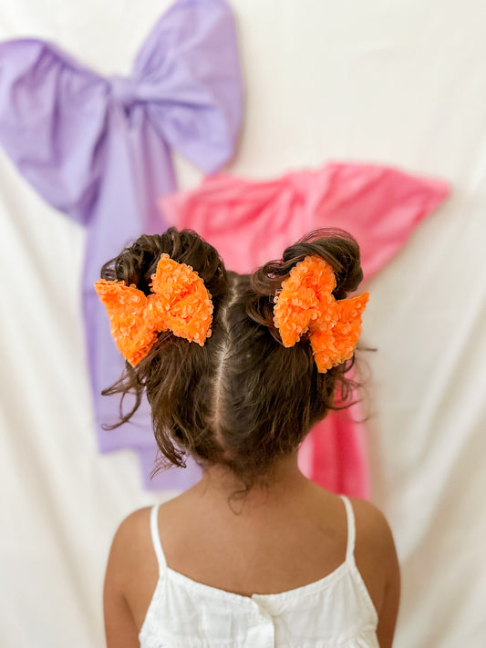 Neon Orange Sparkles