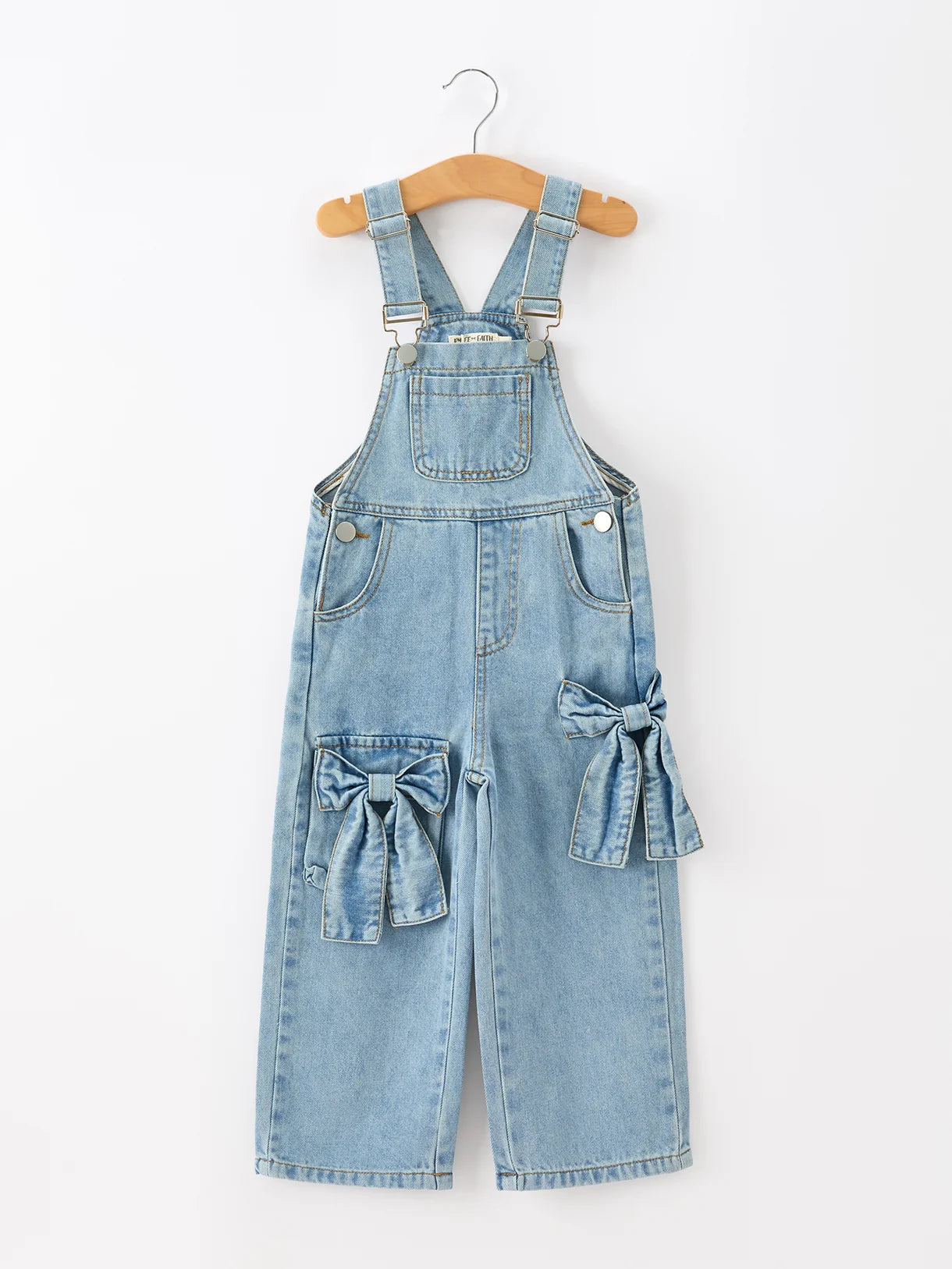 Bow Denim Overalls