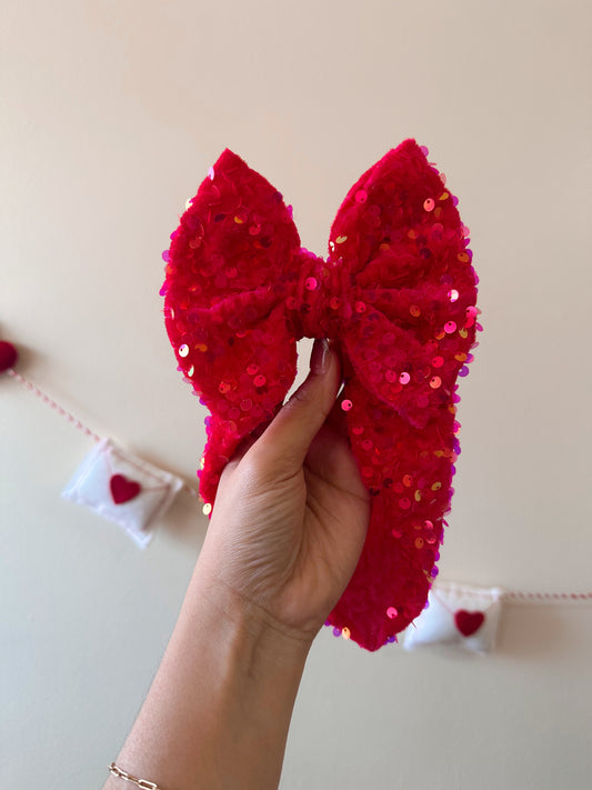 Hot Pink Sequin Velvet OG Headwrap