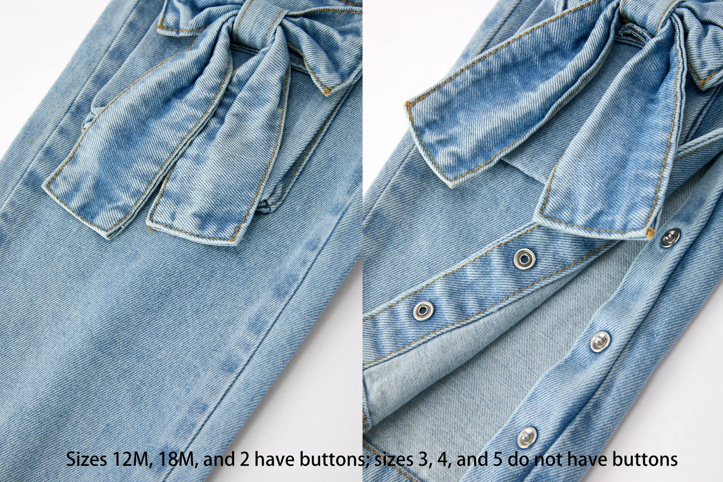 Bow Denim Overalls