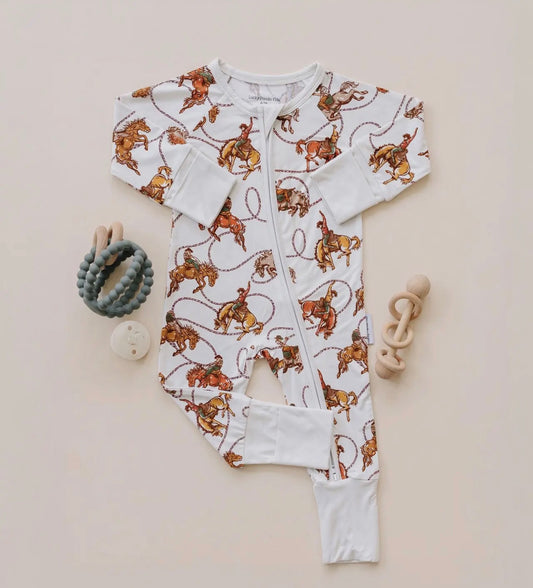 Bamboo Zip Romper - Rodeo Club