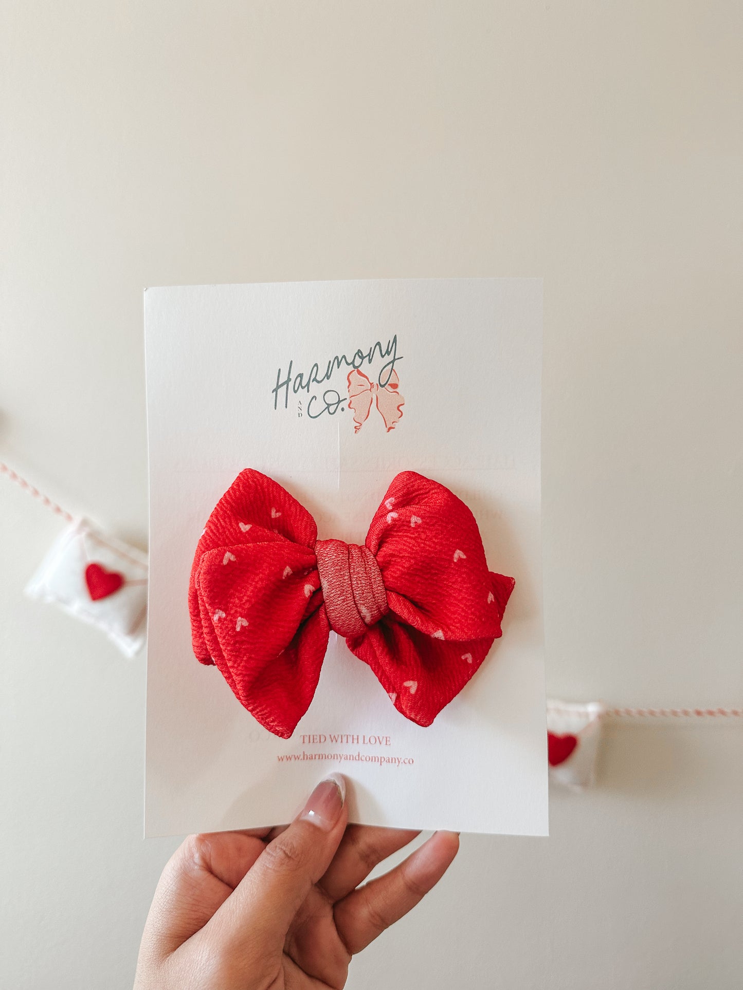 Pretty Little Hearts Pinwheel Bow