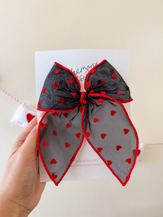 Red Hearts Big Bow