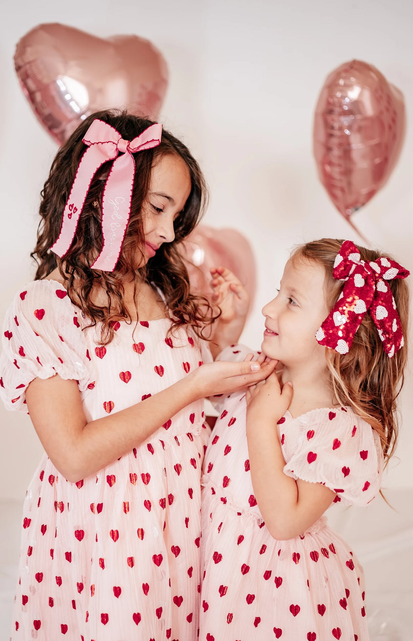 God Loves Me Embroidered Ribbon Bow