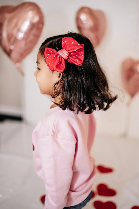 Pretty Little Hearts Pinwheel Bow